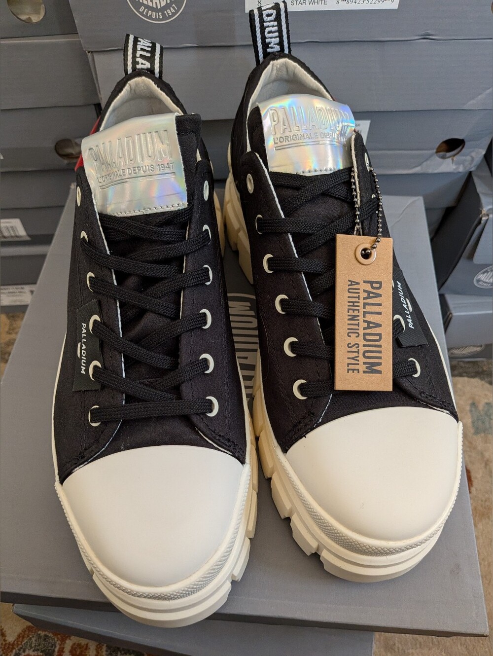 Palladium Revolt Lo TX Chunky Platform Lace Up Canvas Sneakers | Womens Sz 10 - Picture 4 of 13